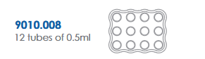 RACK 12 TUBES 0,5ML EPPENDORF