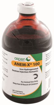 Iron Dextran Inject (Anem-X), 100mg/ml, 100ml, 12/Case