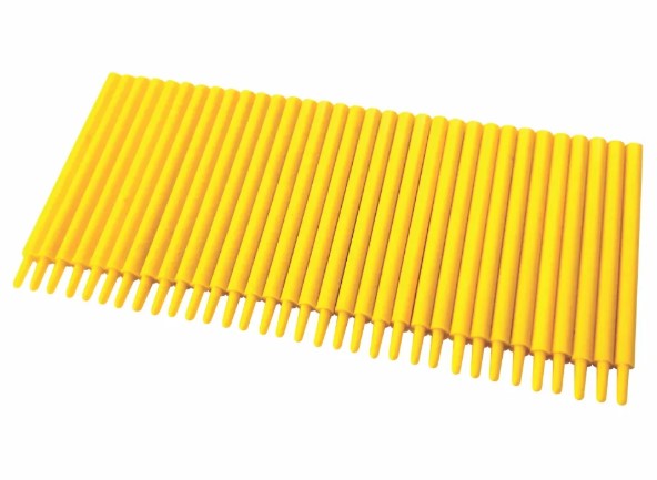 Sealing  / ID plug for 0.25cc straw, 47mm long, yellow, not sterile, 100/pk