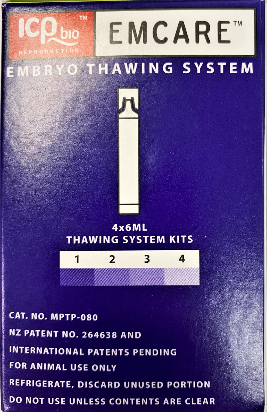 EmCare™ Embryo Thaw System, 4 x 6ml Tubes, Each