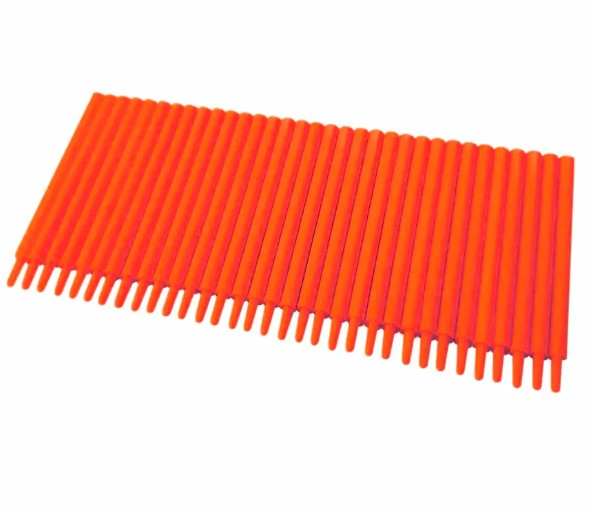 Sealing  / ID plug for 0.25cc straw, 47mm long, orange, not sterile, 100/pk