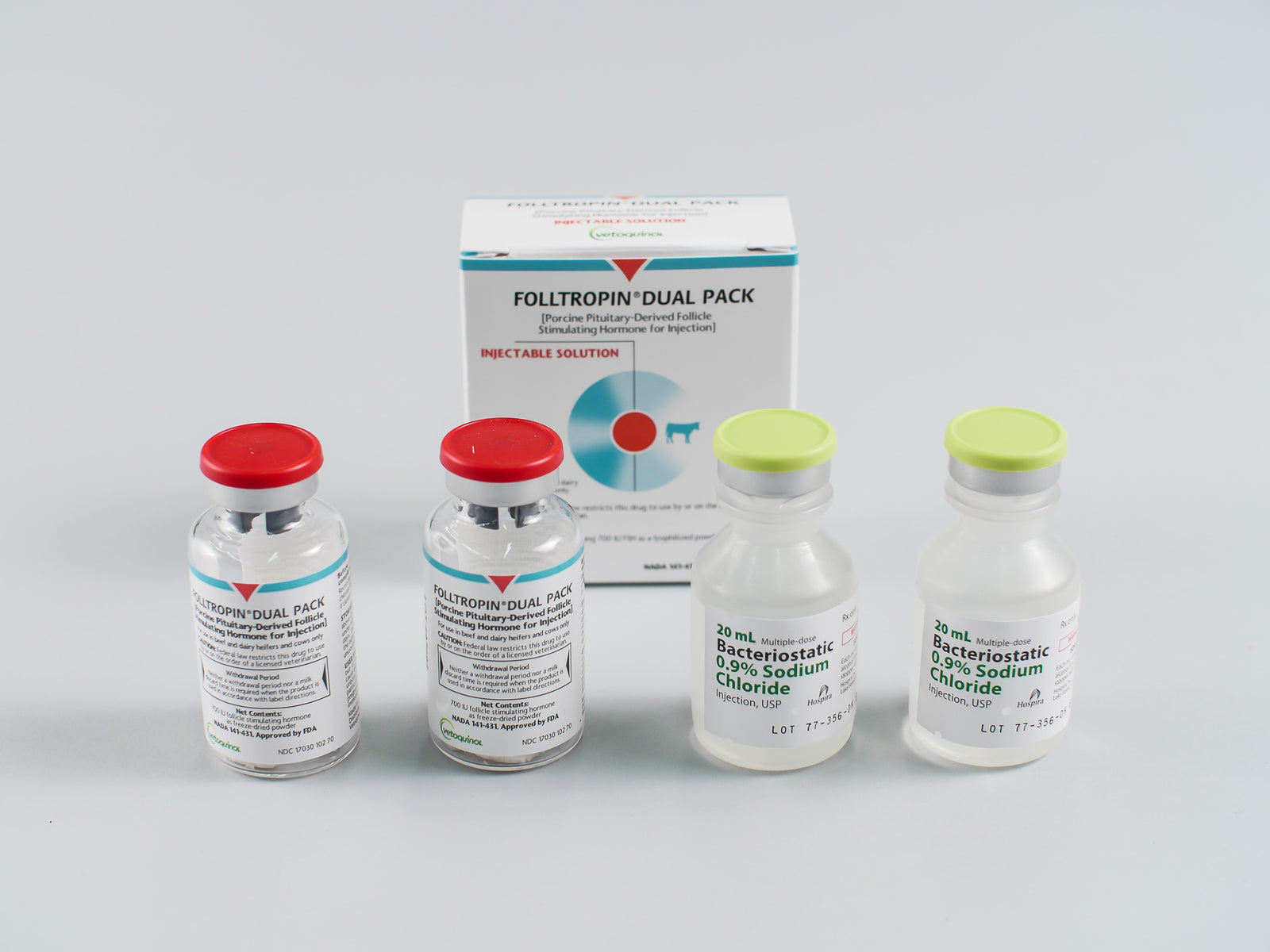 Folltropin, FSH, 20ml Vials, Dual Pack, Includes Diluent, Each