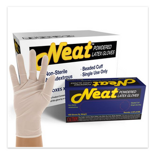 Neat™ Gloves, Latex, Lightly Powdered, Extra Large, 100/Box, Each