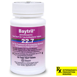 Baytril Rx, Taste Tabs, 22.7 mg x 100 ct