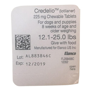 Rx Credelio 12.1-25 lbs, 1 month, Orange