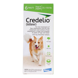 Rx Credelio 25.1-50 lbs, 6 month, Green