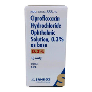 Rx Ciprofloxacin Ophthalmic Solution .3%, 5 ml