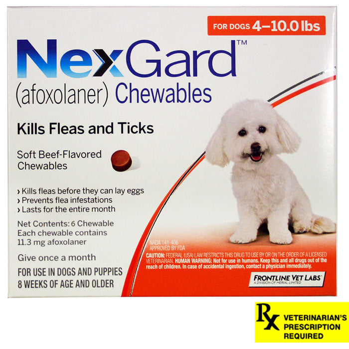 Rx NexGard, Dog 4-10lb,  6 month