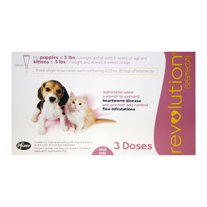 Revolution Rx for Puppies/Kittens, Up to 5 lbs, 3 Month (Mauve)