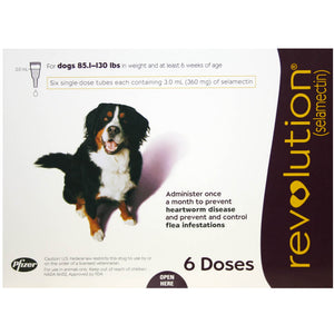 Revolution Rx for Dogs, 85.1-130 lbs, 6 Month (Plum) ORM-d