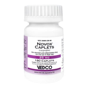 Rx Novox Caplets, 25 mg x  180 ct