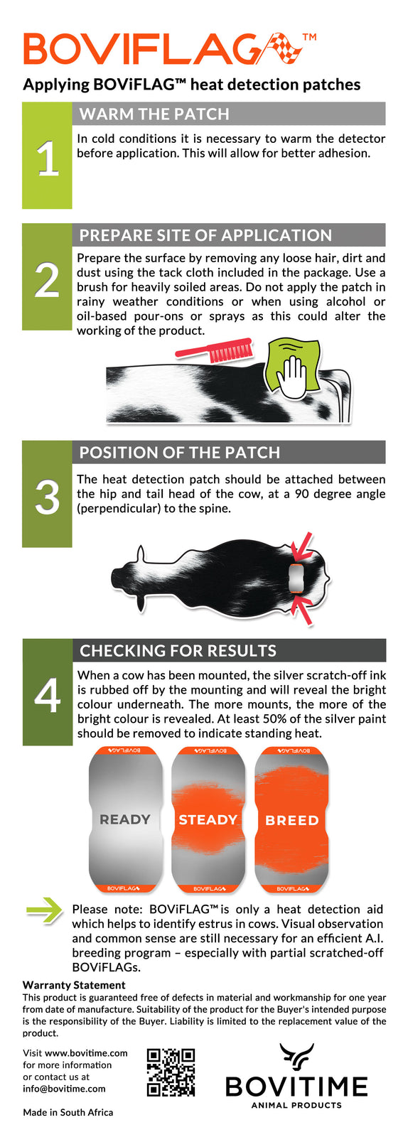 Boviflag™ Estrus Detector Patch, Red, 50/pk