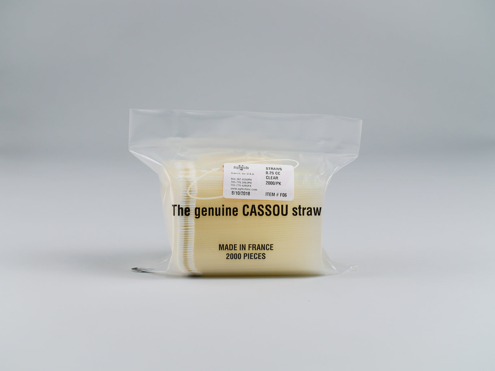 Straw, .25cc, Clear, W&P, 2000/Bag