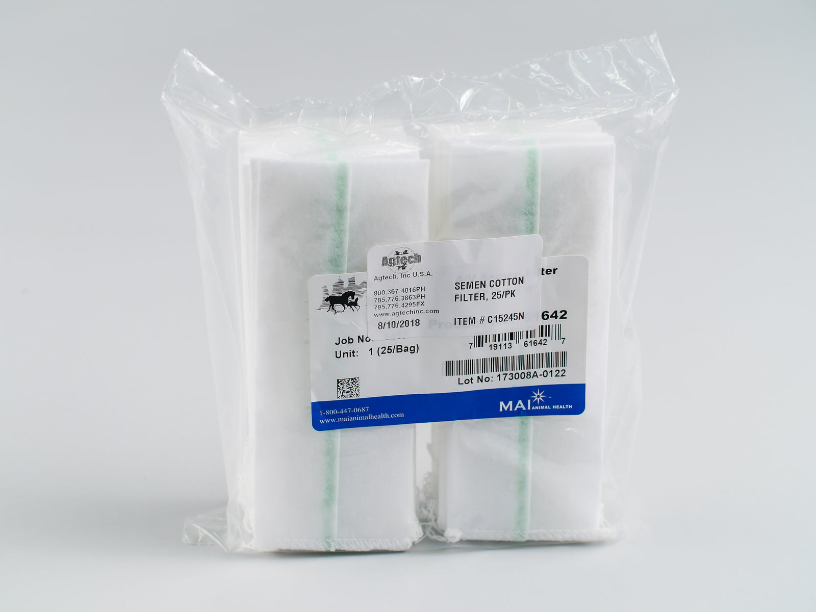 Cotton Semen Filter, 25/pk